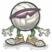 Sticker Cool de volley-ball (Devant)