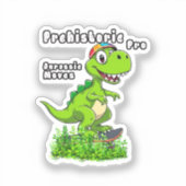 Sticker Cool Dino on a Skateboard (Recto)