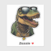 Sticker Cool Dude, Lunettes de soleil T-Rex (Feuille)