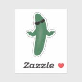 Sticker Cool en tant que Concombre (Feuille)