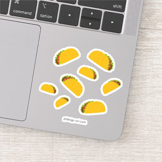 Sticker Cool et amusant yummy taco motif (Détail)
