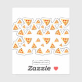 Sticker Cool et fun pizza tranches motif (Feuille)