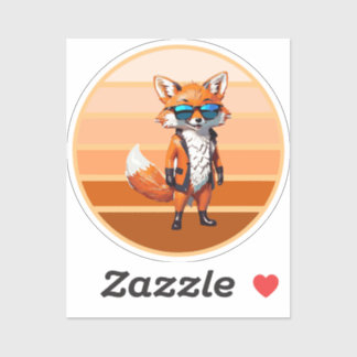 Sticker cool fox