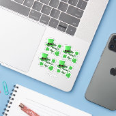 Sticker Cool fun Chapeau vert haut Shamrocks St Patricks D (Ordinateur portable avec iPhone)