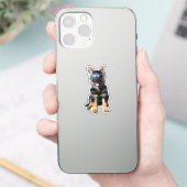 Sticker Cool German Shepherd puppy (Téléphone)