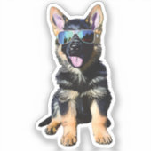 Sticker Cool German Shepherd puppy (Recto)