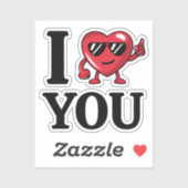 Sticker Cool Je t'aime Je t'aime Saint Valentin (Feuille)