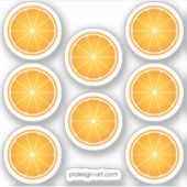 Sticker Cool Juicy Orange tranches de fruits motif (Devant)