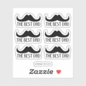 Sticker Cool Le meilleur papa Black Mustache Fête des père (Feuille)