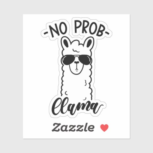 Sticker Cool No Prob Llama (Feuille)