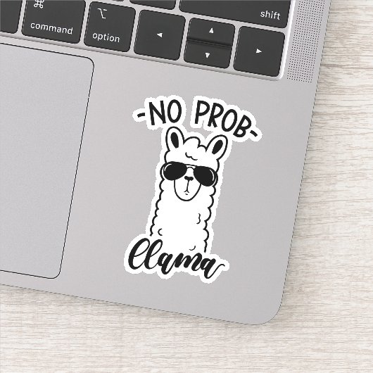 Sticker Cool No Prob Llama (Détail)