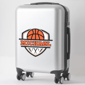 Sticker Cool Orange Black Basketball Sports (Sur valise)