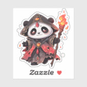 Sticker Cool Panda - Assistant de démon incendie (Feuille)