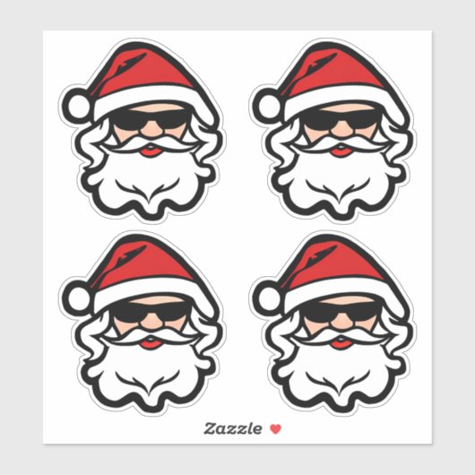 Sticker Cool Père Noël (Feuille)