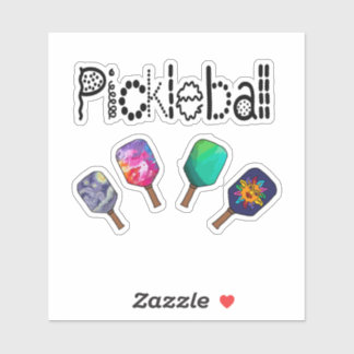 Sticker Cool Pickleball et Paddles Sports Art