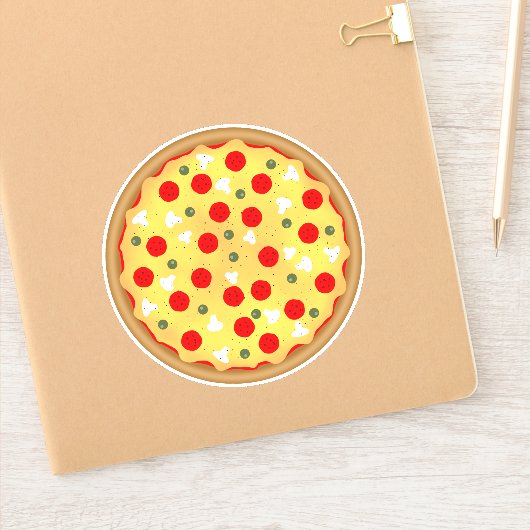 Sticker Cool plaisir pizza fête anniversaire de enfant (Carnet)