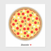 Sticker Cool plaisir pizza fête anniversaire de enfant (Feuille)
