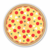 Sticker Cool plaisir pizza fête anniversaire de enfant (Devant)