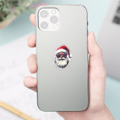 Sticker Cool Santa Claus Face Retro Sunglasses Christmas M (Téléphone)