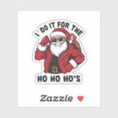 Sticker Cool Santa I Do It For The Ho Ho Hos (Feuille)