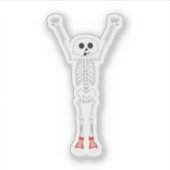 Sticker Cool Skeleton Halloween Design (Devant)
