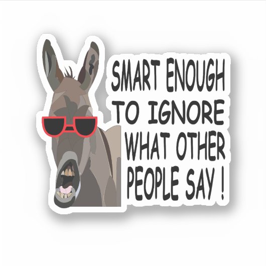 Sticker Cool Smart Donkey (Devant)