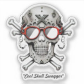 Sticker "Cool Swagger crâne" (Devant)