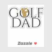 Sticker Cool tendance "GOLF DAD" Gold Custom Cut Vinyl (Feuille)