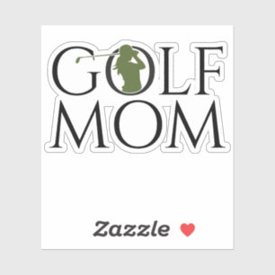 Sticker Cool tendance "GOLF MOM" Green Custom Cut Vinyl