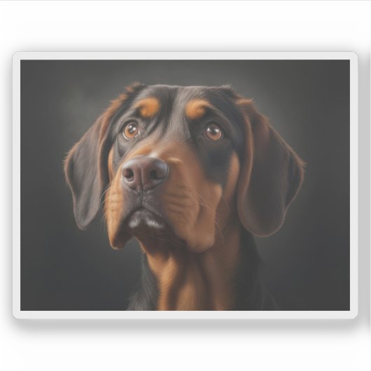 Sticker Coonhound Dog (Devant)