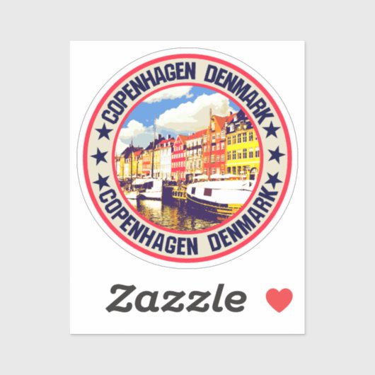 Sticker Copenhague (Feuille)