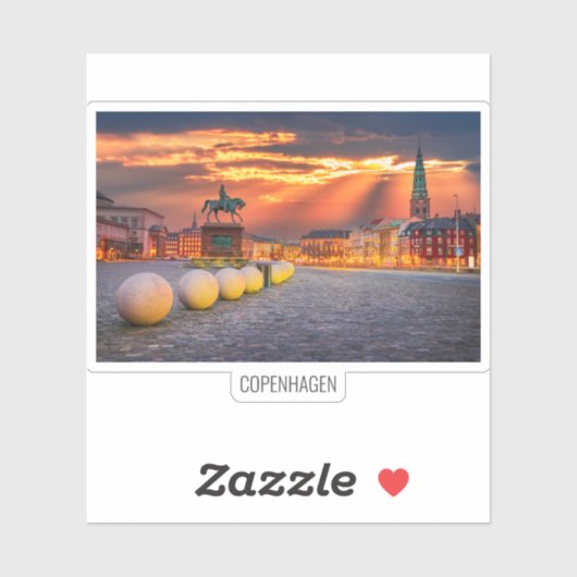 Sticker Copenhague, Danemark (Feuille)