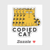 Sticker Copié Chat Funny Animal Pun (Feuille)