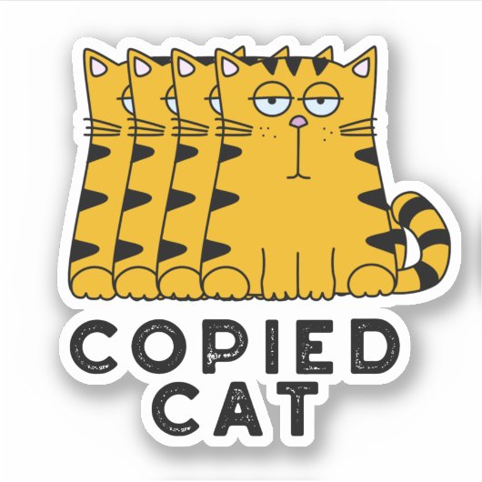 Sticker Copié Chat Funny Animal Pun (Devant)