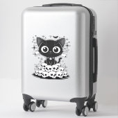 Sticker Copie de Crânes de Chat Créatif Gothique Minou Noi (Sur valise)