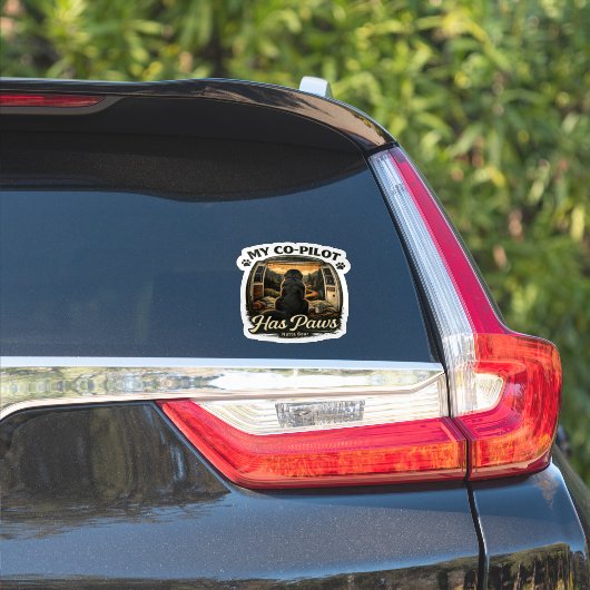 Sticker Copilote Newfie (Côté voiture)