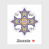 Sticker Coptic cross (Feuille)