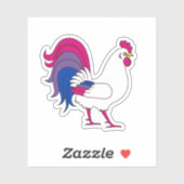 Sticker Coq bisexuel (Feuille)