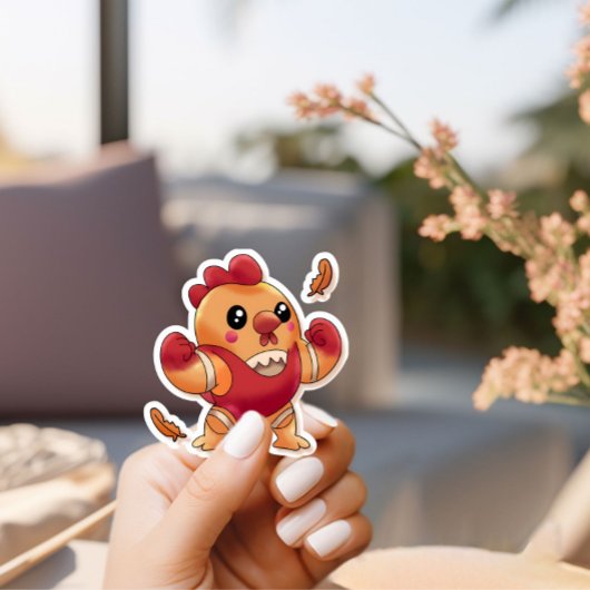 Sticker Coq de lutte mignon
