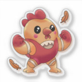 Sticker Coq de lutte mignon (Devant)