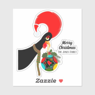 Sticker Coq portugais Holly Noël bauble