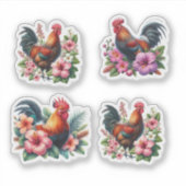 Sticker Coqs tropicaux (Devant)