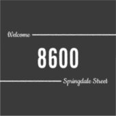 Sticker Coque de boîte aux lettres noir et blanc Nom/Adres (Devant)