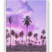 Sticker coqueiral ao entardecer (Devant)