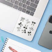 Sticker Coquette black Bows (Ordinateur portable avec iPhone)