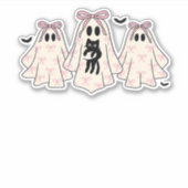 Sticker Coquette fantômes avec un chat noir T-shirt classi (Devant)