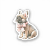 Sticker Coquette Frenchie (Recto)