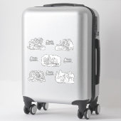 Sticker Coquette Halloween en noir et blanc version! (Sur valise)