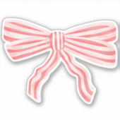 Sticker Coquette Pink Strited Bow (Devant)
