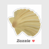 Sticker Coquillage de couleur sable (Feuille)